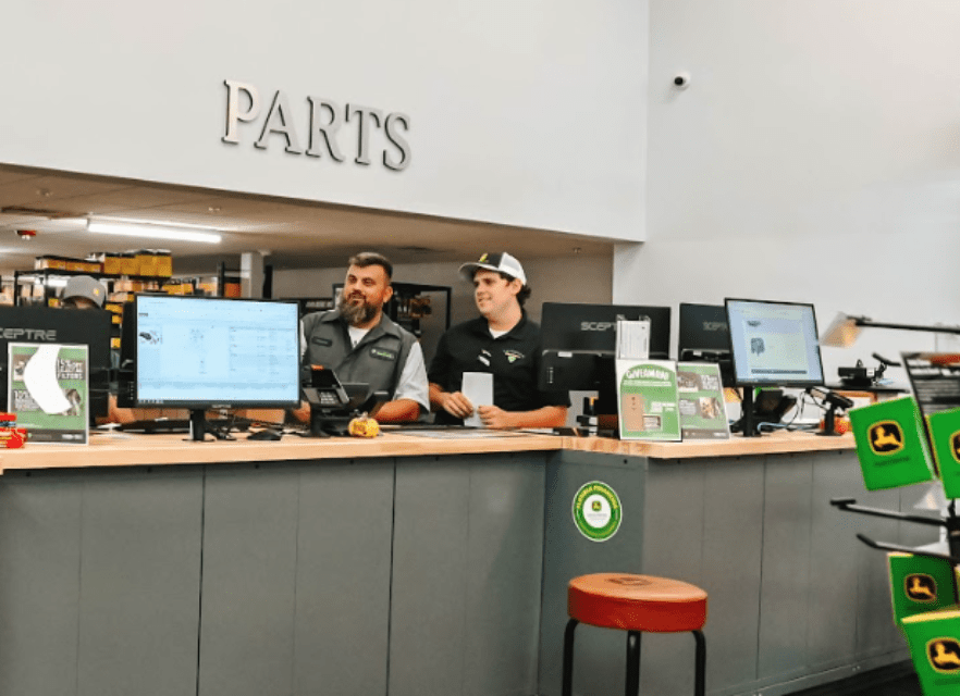 TriGreen staff operating at front desk